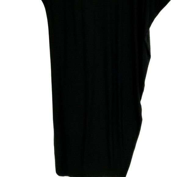 Athleta Draped Crew Dress in black, size medium, 93% Modal, 7% Spandex - Picture 10 of 15